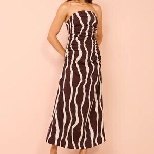 Faithfull the Brand Sicilia midi Dress in La Tuza Print, size Medium